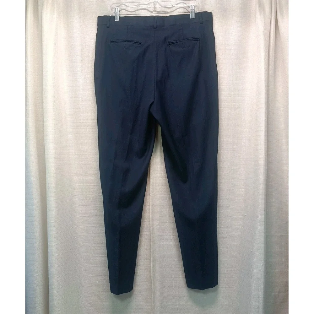 Joseph Abboud‎ JOE Navy Camo Wool Super 120s Slim Fit Suit Coat 46L Pants 36x32